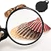 Produktbild Magnifier 90mm - Portable 5x Black Mini Pocket Jewelry Magnifier Magnifying Glass Loupe Reading Travel Camping - Glass Photo Towl Loupe Mirror Dome Magnifying D5300 Lens Power Magnification La