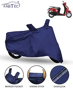 Fabtec Scooty/Scooter Cover for Yamaha Fascino Scooty/Scooter Cover (Blue)