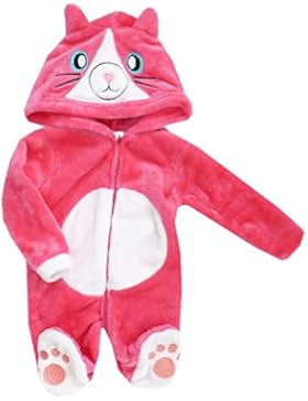 NEU | Plüsch Teddy Strampler Anzug Overall pink Katze | 56 62 68 74