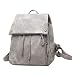 Produktbild TENDYCOCO 1 stück Frauen PU Rucksack multifunktions Umhängetasche Daypack Schultasche mit Griff für Frauen Mädchen (Grau)