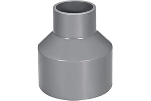 TOP-VIGOR Lot De 1 Raccords Réducteurs PVC DWV 40mm x 75mm Adaptateur De Tuyau Pour Réduction De Diamètre, Connexion Étanche Pour Systèmes D'Eau Potable Et Construction, Gris