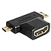 Produktbild DELOCK 65446 Adapter HDMI-A Buchse > HDMI-C + HDMI-D Stecker