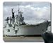 Produktbild Mauspad mit genähtem Rand, Militärische HMS-Kriegsschiff-Mausmatte (R06), Rutschfeste Gummibasis Mousepad