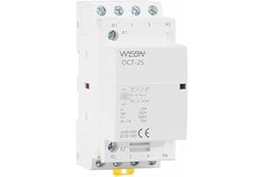 WEBN Series OCT-25 4P 16A / 25A AC Household Contactor 220 V / 230 V 50 / 60 Hz Contact Form 4NO / 2NO + 2NC / 4NC DIN Rail Contactor (25A, 4NO)