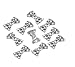BeautyLife Rhinestones Bow Tie 3D Alloy Nail Art Slices Glitters DIY Decorations (20 Pcs Silver Rhinestones Bow Tie)
