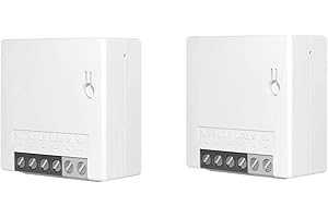YUEYANG 2 Interruptores SONOFF mini inteligente y pequeño con mando a distancia y wifi, compatible con interruptor externo, funciona con Google Home/Nest IFTTT y Alexa
