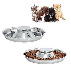 BobbyPet Stainless Steel Dog Bowl-Puppy Feeder Food/Water Bowl-Puppy Feeding Bowls for Litters-Pet Feeder Bowl Whelping/Weaning Dishes Feeder for Small/Medium/Large Dogs (2 Pack)