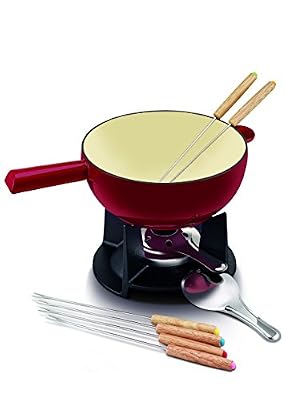 Beka 16304204 Service à Fondue, Fonte, Rouge, 25 cm