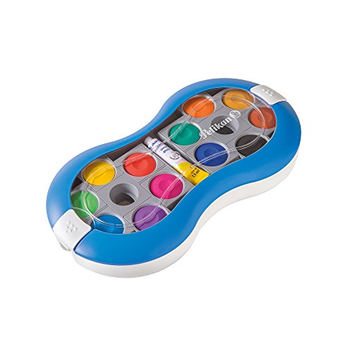 Pelikan Deckfarbkasten Space+ 735 SP/24 mit 24 Farben und 1 Tube Deckweiß (Starter-Set blau mit Space-Wasserbecher + Pinsel-Set) - 2