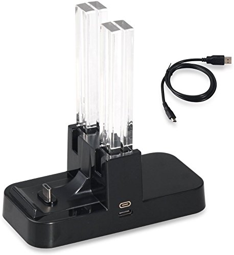 DOBE Ladeständer Kompatibel mit Nintendo Joy-Controller, Controller Lade-Docking-Ständer, Pro Controller Ladegerät mit LED-Anzeige und Typ C USB-Kabel für Nintendo Switch-Konsole