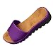 Produktbild Damen Hausschuhe Sandalen Outdoor Frauen Sommer Badeschuhe Slipper Indoor Outdoor Flip-Flops Strand Schuhe (EU:36, Lila)