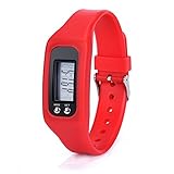Herren Damen Digital Uhren LCD Schrittzähler Schritt Ausführen Gehen Entfernung Kalorie Zähler Armbanduhr Groveerble