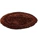 Produktbild BESTHOO Teppich Superweiche runde Fläche Teppich, Rutschfeste Fußmatte Flauschige Kinder Schlafzimmer Kindergarten Teppiche (Farbe : Kaffee - Farbe, größe : 90cm in Diameter)
