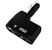 Produktbild BlueBeach® Auto steckdosenadapter Teiler mit Dual Zigarettenanzünder-Buchse und USB Anschluss Ladegerät DC 12V 24V
