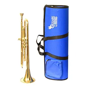 SKYLARK INTERNATIONAL Bb Trumpet Brass with Bag and Mouthpiece Golden Shinning