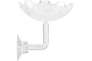 Wifehelper Shrimp Futternapf Acryl Sucker Cup Design Aquarium Bowl Tray Wasser Lebensmittel Kleiner Reptil Würmer Haustiere Dish Feeder Bowl