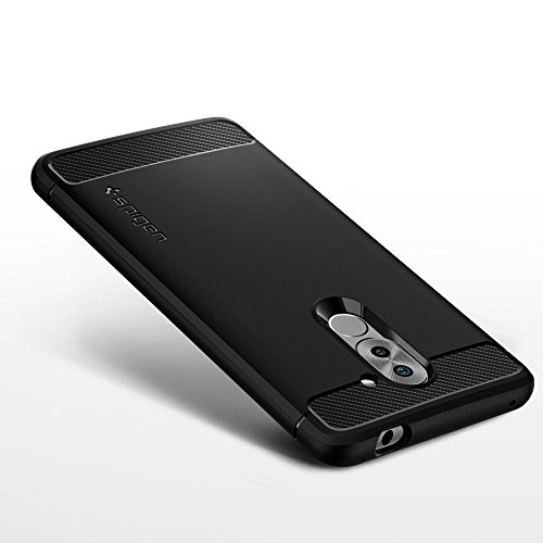Huawei Honor 6X HÃ¼lle, SpigenÂ® [Rugged Armor] Karbon Look [Schwarz] Elastisch Stylisch Soft Flex TPU Silikon HandyhÃ¼lle Schutz vor StÃ¼rzen und StÃ¶ÃŸen SchutzhÃ¼lle fÃ¼r Huawei Honor 6X (2017) / GR5 2017 / Huawei Mate 9 Lite Case Cover Black (L12CS21415)