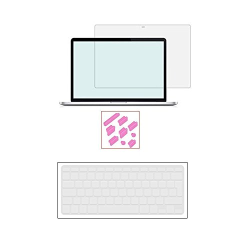 RYGOU Macbook Pro 13 Hülle, 4 in 1 Matte Plastik Hartschale Tastaturschutz Screen Shell Anti-Staub-Stecker für Macbook Pro 13,3 Zoll mit CD / DVD-Laufwerk Modell: A1278 - 5