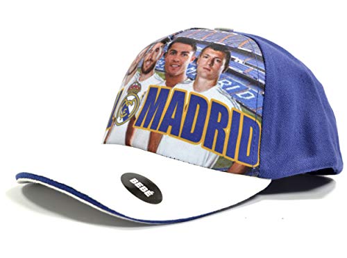 GORRA OFICIAL REAL MADRID AZUL FOTO EQUIPO BEBE COTTON LIKE
