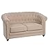 Produktbild Sofa 2 Sitzer mit Knopf LEINEN BEIGE 133 x 78 x 70 cm J-line