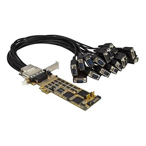 StarTech.com PCI Express Serial Card - 16 DB9 RS232 Ports - Low + Full Profile - Multiport Serial Adapter - PCIe Serial Card (PEX16S550LP)