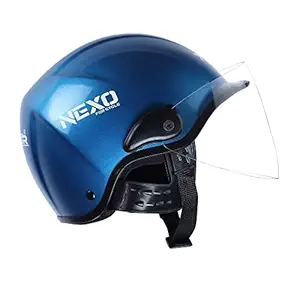 Xinor Nexo Half Face Helmet for Men and Women for Scooty -Medium (Blue)