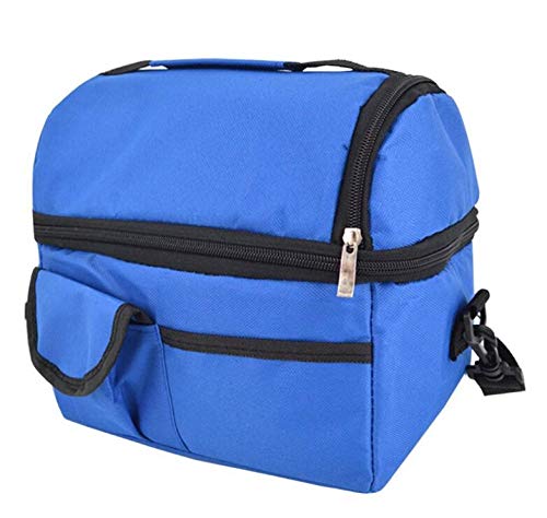 Preisvergleich Produktbild LMKIJN Groß Übergroße Eisbeutel doppelt isolierte Lunch Bag (dunkelblau) für Kinder