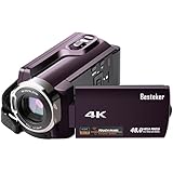 Caméscope 4K Besteker Ultra HD 48MP Caméra Vidéo Numérique 1080P Full HD 16X Zoom avec WiFi et Vision Nocturne Infrarouge