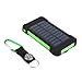 Produktbild Pudincoco 300000mAh Dual USB Portable Solar Ladegerät Solar Power Bank (Farbe: schwarz grün)
