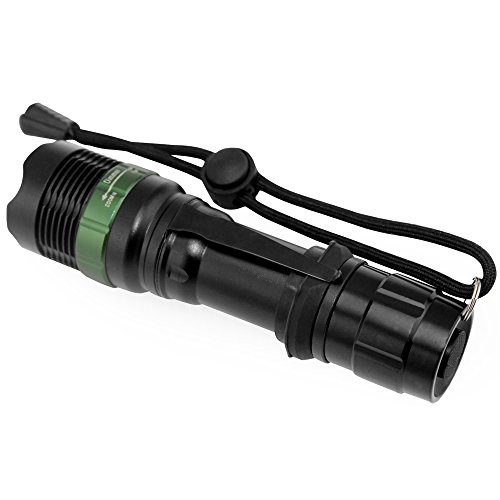 Sidiou Group Super helle Cree T6 LED Taschenlampe 900 Lumen-7W Zoomable Fackel mit 1 x 3.7V 3000mAh 18650 Li-Ionen-Akku (Taschenlampe + Batterie) - 7