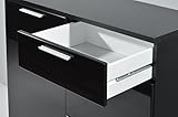 Germania 3440-83 Kommode GW-Almeria in Schwarz Hochglanz, 96 x 88 x 40 cm (BxHxT) - 4