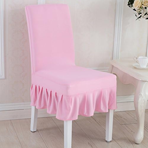 Pure color skirt hotel seat cover One-piece spandex chair covers Computer desk stool cover Dining room chair covers-G