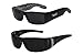 Produktbild 2er Pack Locs 9006 X 08 Sonnenbrillen Herren Brille - 1x Modell 03 (schwarz glänzend - Bandana-Design schwarz/schwarz getönt) und 1x Modell 07 (schwarz glänzend - Square-Design/schwarz getönt)