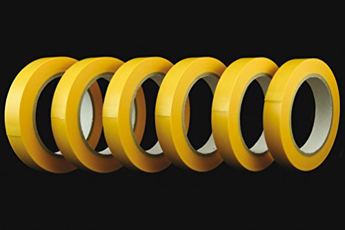 6 x Colorus PROFI Goldband Fineline 19 mm Soft Tape 50 m Acrylat Abdeckband UV Klebeband Abklebeband Fine Line Gold Papier