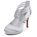 zapatos plateados para boda de dia Tamaño: eu35-eu42/uk2-uk9 (por favor, compruebe el tamaño detalles en Información antes de la compra)