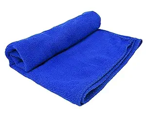 Aught Trading Microfiber Cloth 55x35cm cms - 340 GSM Multi-Colour, Super Soft Absorbent Cleaning Towels, Cleans & Polishes Everything in Your Home. (Blue)