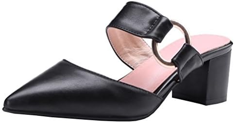 Atyche Women's Mid Heels Mary Janes Mules Slingback Court Shoes Pointed Toe Sandals Outdoor Slippers Summer Pumps