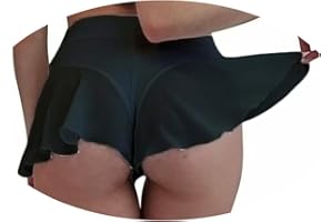 ORANDESIGNE Scrunch Butt Sportshorts Damen Push Up Booty Nahtlos Biker Yoga Fitness Gym Shorts Hohe Taille Pole Dance Rüschen Bikini Rave Cut Out Clubwear