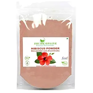 Shudh Online Organic Hibiscus Powder for Hair Growth (100 Grams), Eating, Face Pack (Gudhal ka Phool, Mandaram, Gongura, Mandaram, Arhul)