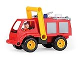 feuerwehr lkw rettung Mit Leiter, Wassertank, Spritzfunktion und voll beweglicher Spielfigur