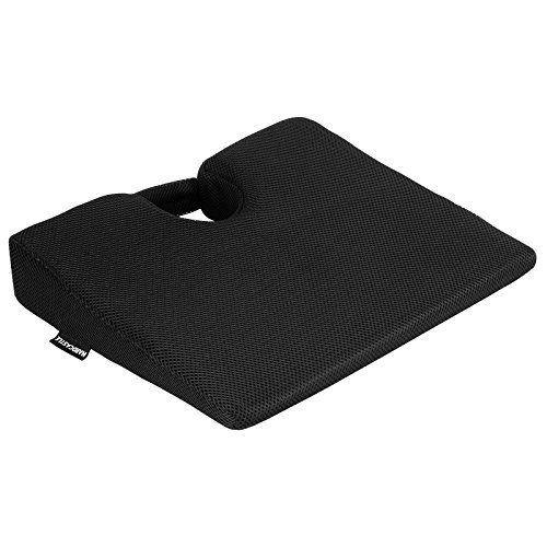 Hardcastle - Keilfrmiges Sitzkissen aus Memory-Schaumstoff - Plschbezug - Schwarz Hardcastle - Keilfrmiges Sitzkissen aus Memory-Schaumstoff - Plschbezug - Schwarz