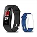 Produktbild JAZIPO Fitness Armband mit Pulsmesser, Wasserdicht IP67 Fitness Tracker Farbbildschirm mit GPS Aktivitätstracker Pulsuhren Smartwatch Schrittzähler Kompatibel [2 x Replaceable Watch Strap]