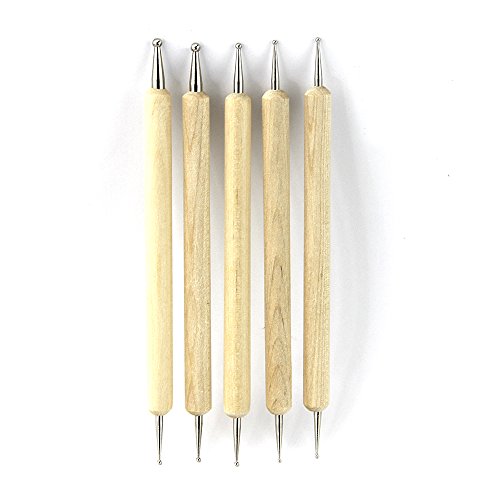 15x UV-Gel Nagel Pinsel Nagel Art Nail Art Brush + 5x Dotting Pinsel+ Etuie - 4