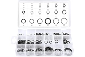 FUNNASTING 225 tlg. Set Dichtungsringe, O-Ring Sortiment, Dichtungen für Wasserhahn Sanitärwartung,18 Größen, Ø 3-22 mm