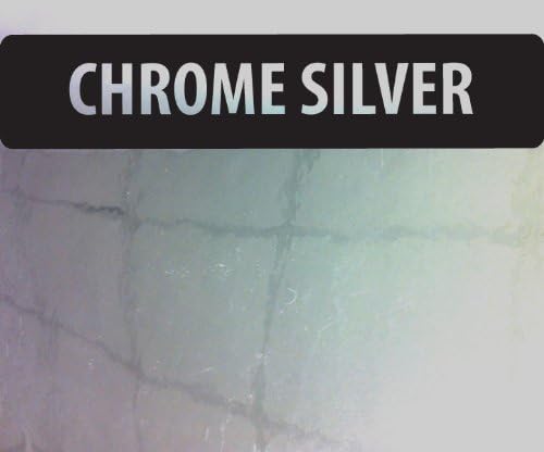 A4 Chrome Silver Vinyl Self Adhesive Sheet Grade A Quality, Craft Robo Silhouette Cameo