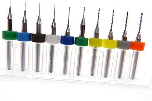 10 pack .10mm to 1.0mm Micro Drill Bits (1 each) .10 .20 .30 .40 .50 .60 .70 .80 .90 1.0mm Installation, JEWELRY MAKING, Crafts, CNC CIRCUIT BOARD PRODUCTION, Woodworking, MODEL TRAINS CARS BOATS!! by 3rd Venue