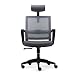 Produktbild INTEY Bürostuhl Ergonomischer Schreibtischstuhl, Drehstuhl, Verstellbare Kopfstütze, Sitzhöhe und Wippfunktion, Belastbar bis 110kg, Grau
