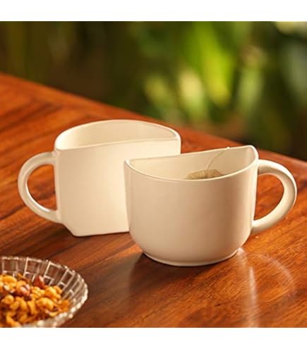 Theekopjes van keramiek, set van 4, 165 ml, Chinese theekopjes, set van