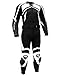 Produktbild Tschul® Lederkombi Motorradbekleidung Biker Anzug Zweiteiler Motorradkombi Schwarz/Weiß, Size: 50