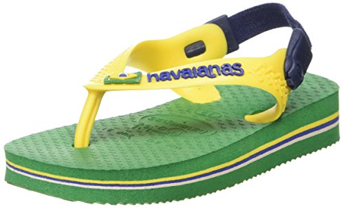 Havaianas Brasil Logo, Unisex Babies' Standing Baby Sandals, Green (Green 2703), 8.5 Child UK (27/28 EU) (25/26 BR)